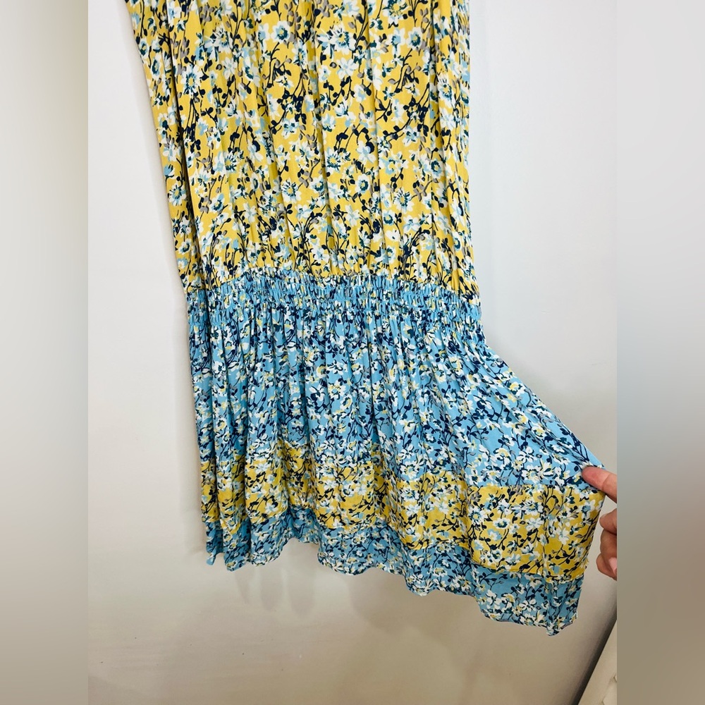 RAMY BROOK • Women’s Silk Yellow Blue Floral Mini Dress Small NWOT - Picture 7 of 11